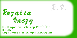 rozalia vaczy business card
